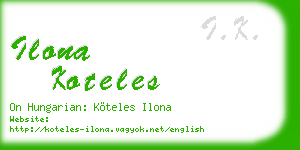 ilona koteles business card