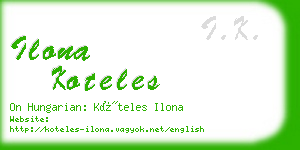 ilona koteles business card